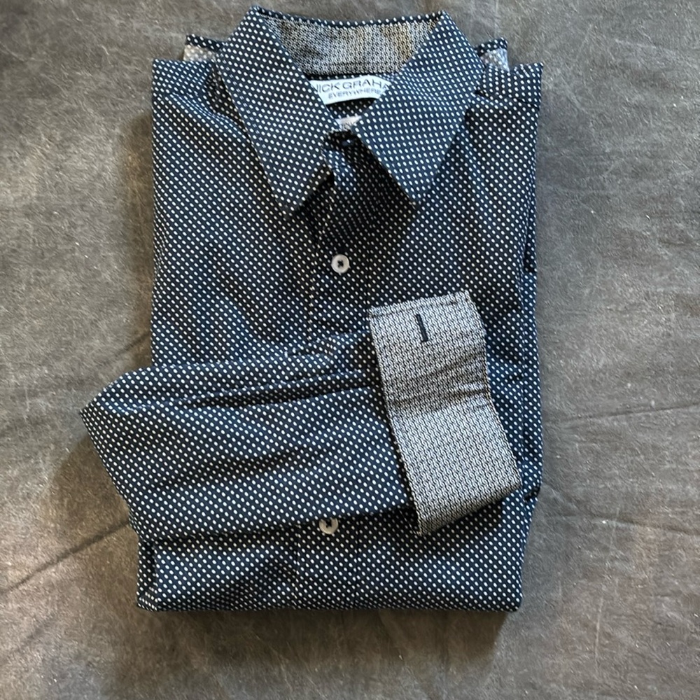 Nick Graham men’s dress shirt 15.5X 34/35  M/M